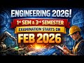 ENGINEERING 2026 || 1 & 3 semester examination starts on Feb 2026 #vtustudents