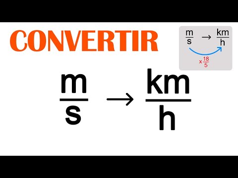 CONVERTIR metros por segundo a kilómetros por hora, m/s a km/h truco ...