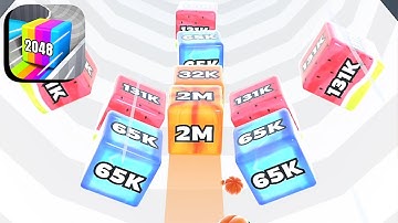 Jelly Tube Run 2048 ​- All Levels Gameplay Android,ios (Part 6)