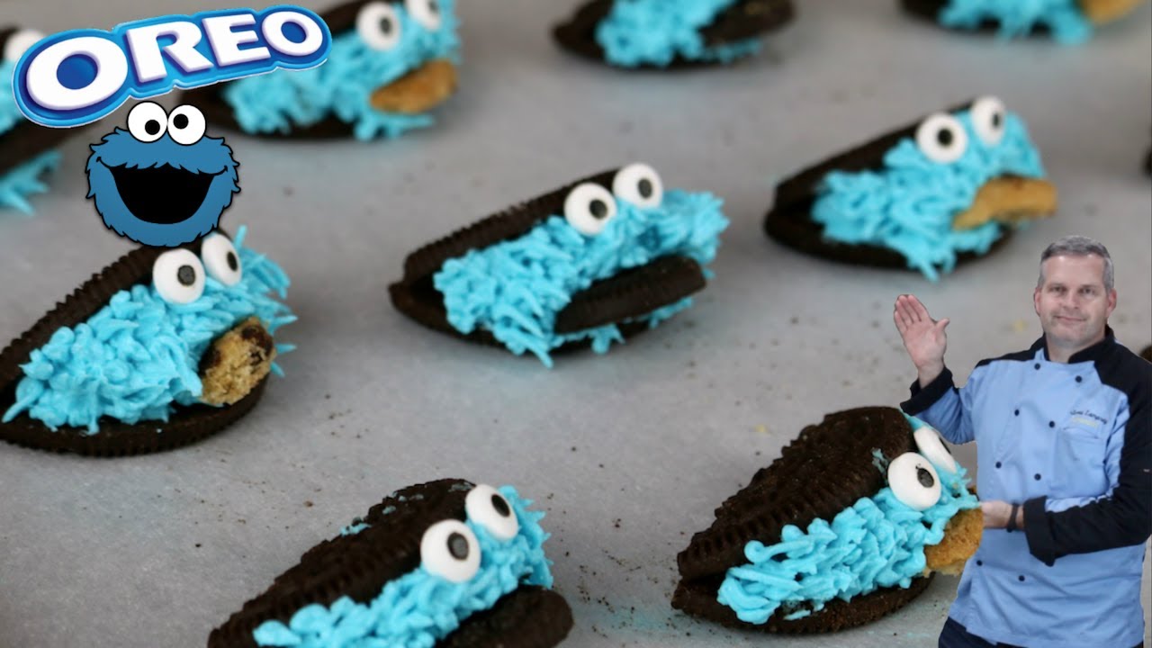 How to Make Cookie Monster Cookies Using Oreos YouTube