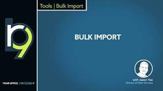Tools: Bulk Import