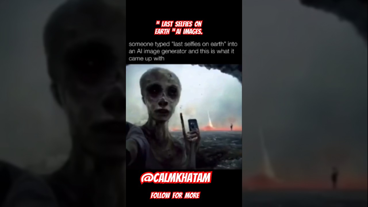 “LAST SELFIES ON EARTH”…….CREEPY AI GENERATED IMAGES. 