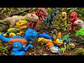 Jurassic World Unboxing Review Colorful Dinosaur T-rex D-rex Spinosaurus Mosasaurus Trucks Stego Egg