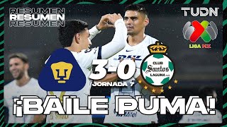 Resumen y goles | Pumas 3-0 Santos | CL2024 - Liga Mx J7 | TUDN