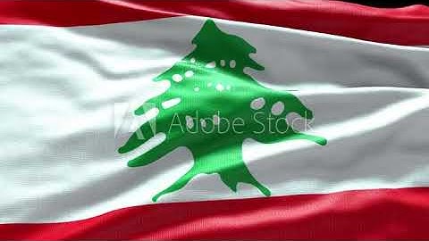 4k render Lebanon Flag video waving in wind Lebanon Flag Wave Loop waving in wind Lebanon Flag