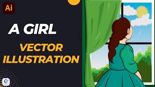 A Girl Vector Illustration  | Adobe Illustrator by CODRAWGRAPHIC 265 views 8 months ago 10 minutes, 7 seconds