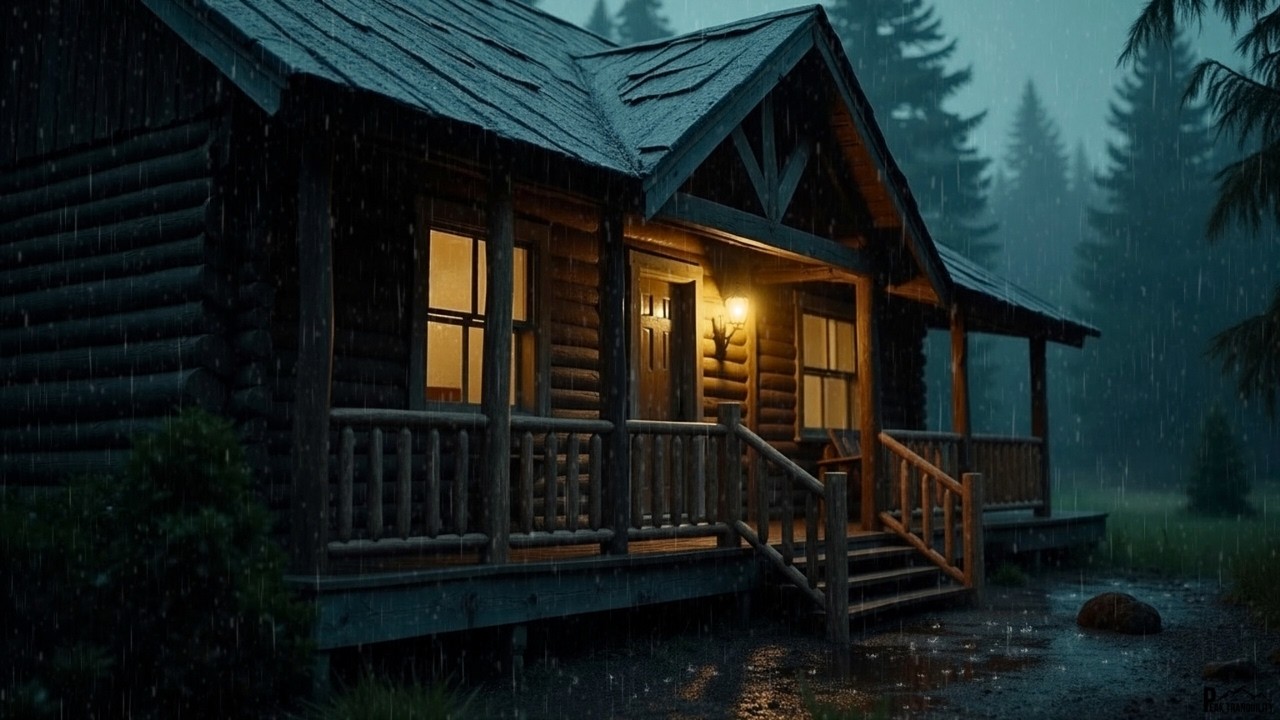 Cozy Rainy Cabin in the Woods | Relaxing Rain & Thunder Sounds (4K ...