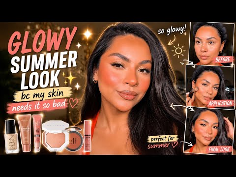 Glowy Summer Makeup Tutorial ☀️✨ | Soft Bronzy Glow for Hot Days + Easy Everyday Makeup Routine