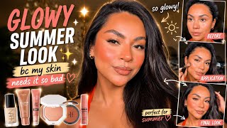 Glowy Summer Makeup Tutorial ☀️✨ | Soft Bronzy Glow for Hot Days + Easy Everyday Makeup Routine