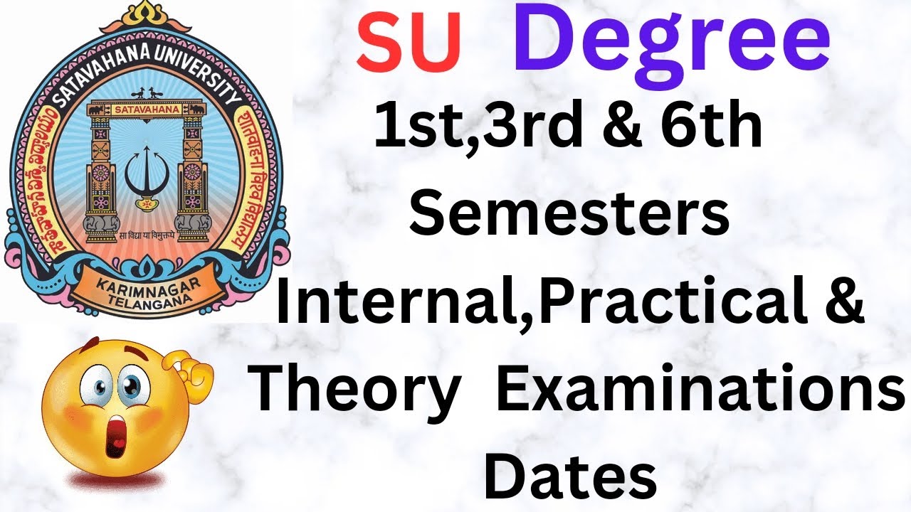 su degree 1st,3rd &b6th semesters academic calendar examinations dates