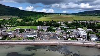 Drone Aerial Video Clip Golspie Sutherland library golspie00000210