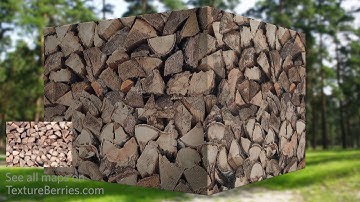 📸 Firewood, woodpile - 01, TEXTURE for 3Ds Max, Unreal Engine, Unity (seamless)