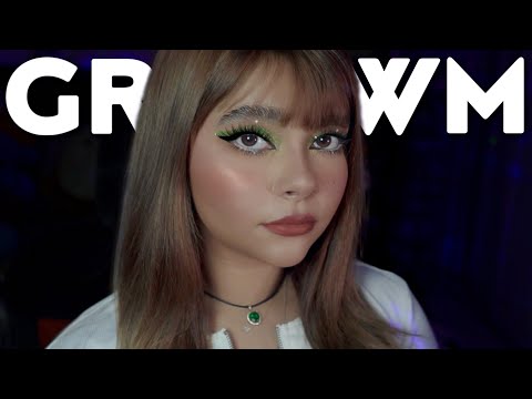 ASMR l Easy Green Makeup Look 💚  (Tutorial, LoFi)