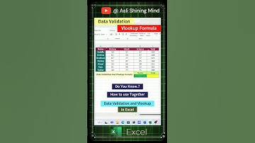 Vlookup Formula and Data validation✅ use together in Excel👨‍💻💥🤯 #msexcel #shorts #shortvideo