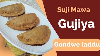 Sooji Mawa Gujiya : Gujiya Recipe : Desi Cooking