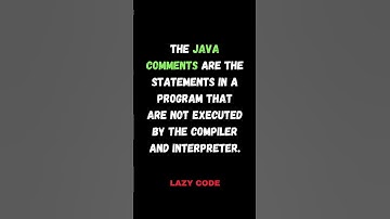what are comments in Java #shorts #shortvideo #java #placement #javatutorial #programming #education
