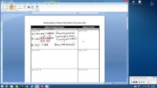 Solving Algebra Problems with Algebra Tiles Part 1 (2016)