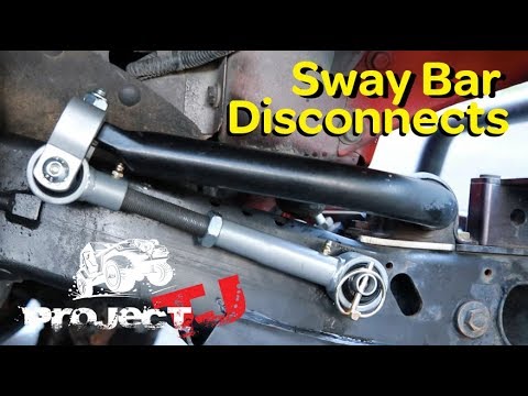 Jeep Wrangler TJ: Sway Bar Disconnects - Huge Gain in Wheel Travel - YouTube