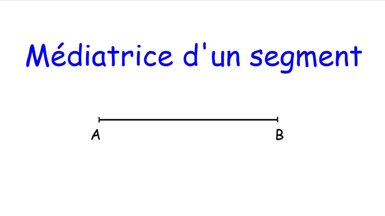 Comment dessiner la médiatrice d’un segment. Tutoriel très facile, pas