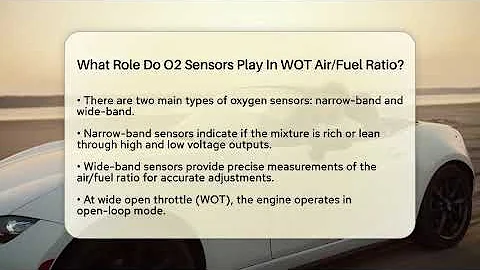 What Role Do O2 Sensors Play In WOT Air/Fuel Ratio? - Car Performance Pros