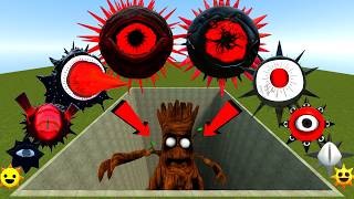 Who Win? Mr Sun All Phases Sprunki VS Mr Tree Phase in Giant Pit | Garry's Mod