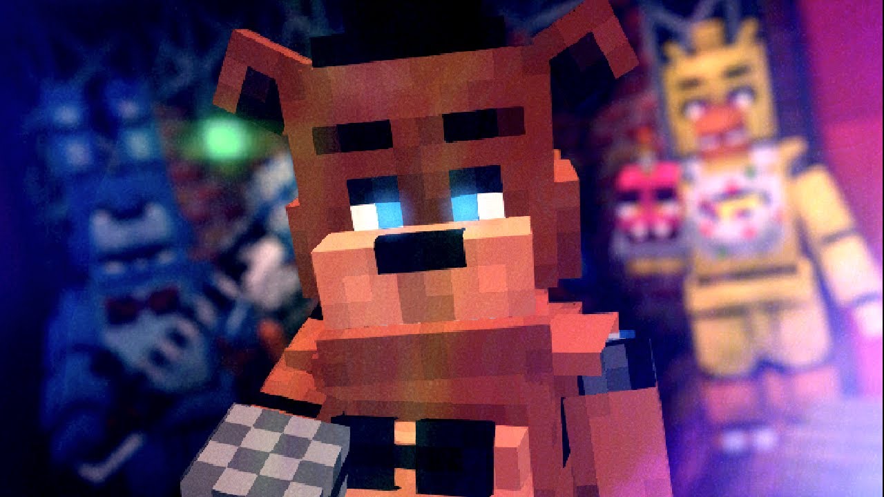 Czterech typów UTKNĘŁO w Pizzerii w Minecraft FNaF