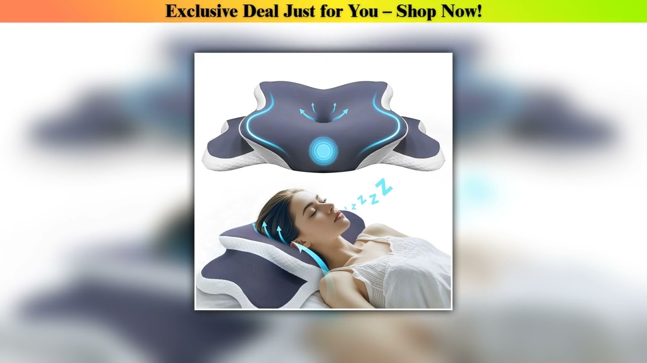 Must Buy Ergonomic Cervical Pillow Memory Foam Pillow Neck Pain Relief Comes With Ice Silk Pillowca