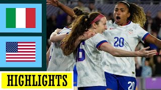 Usa Vs Italy Highlights Womens Football Friendly International 2Nd Leg