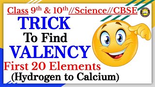 Valency trick || How to find Valency of 1-20 elements in 20sec || Best trick || RccPoonamGupta