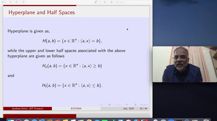 ECO760A : Mathematical Analysis for Economics : Lecture 9c: Examples of Convex Sets.