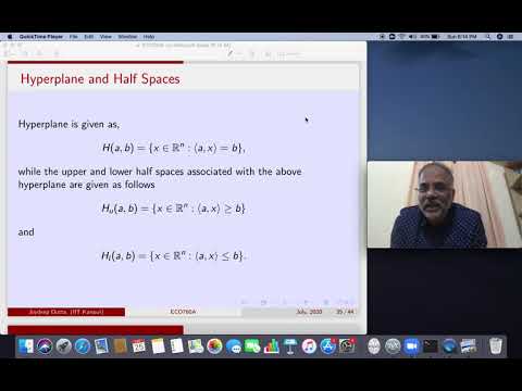 ECO760A : Mathematical Analysis for Economics : Lecture 9c: Examples of Convex Sets.