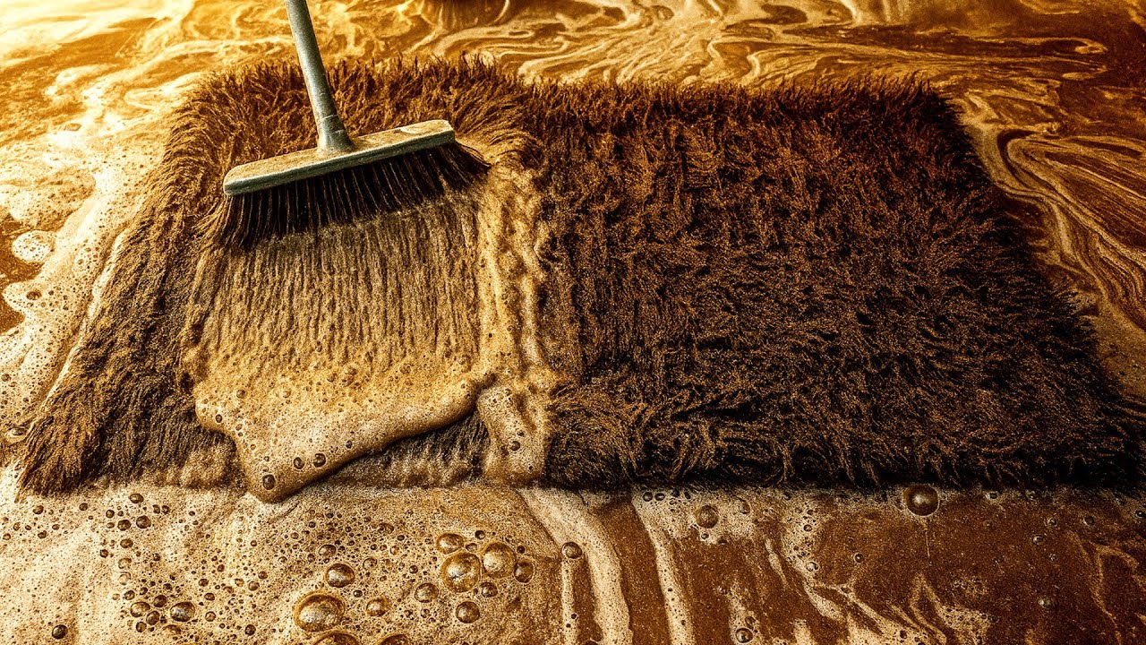 Satisfying Rug Cleaning ASMR- Extreme Rug Transformation: Deep Cleaning Super Dirty Carpet