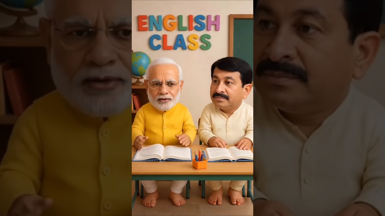 Modi Ji की English Class 😄 | Funniest Moment Ever | Shorts | Funny  