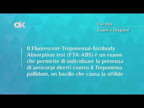 Video: Esame Del Sangue FTA-ABS: Scopo, Procedura E Risultati