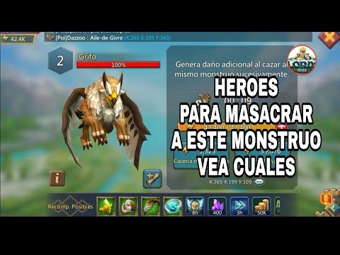 ¿Cuales Heroes Necesitas Para Atacar Monstruo GRIFO ? -CONSEJOS Y MAS -LORDS MOBILE fernando daniel