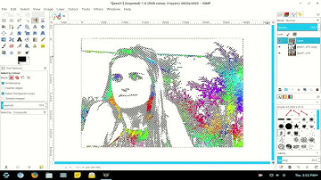 Paint splatter portrait