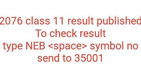2076 class 11 result published
