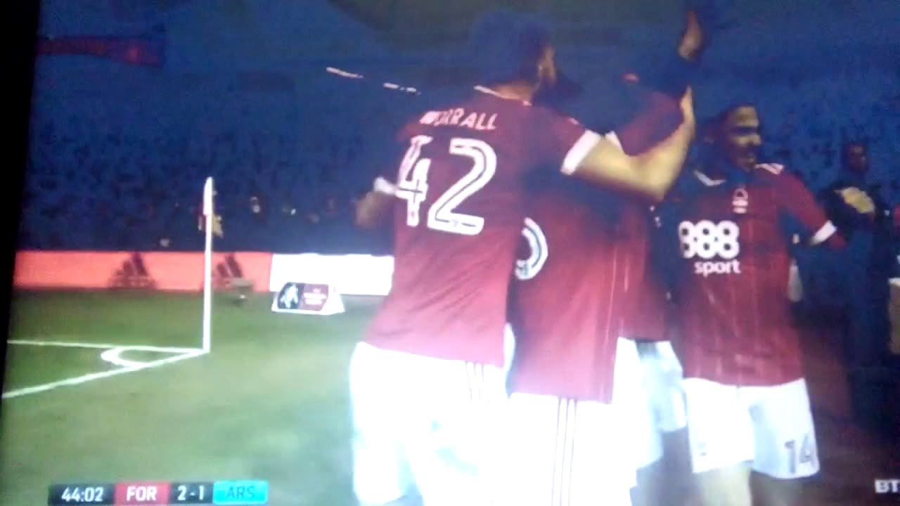 Eric Lichaj's 2nd goal with my commentary -Forest v Arsenal FA Cup 3rd Round 07/01/2018