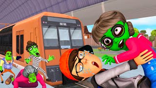 Zombie Train - Tani Turned into a Zombie - SCARY TEACHER 3D |VMAni English|