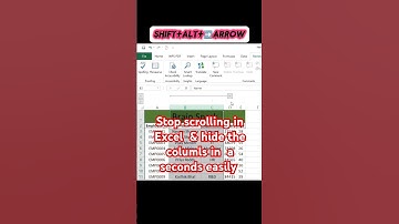 Make Your Excel Sheets Cleaner: Hide Columns Easily #excel #exceltips #exceltutorial #excelbasics