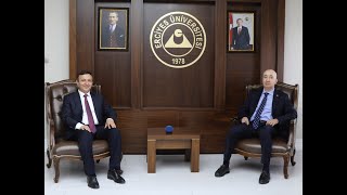 Cumhurbaşkanı Başdanışmanı Gazi Turgut Aslan Rektörümüzü Ziyaret Etti