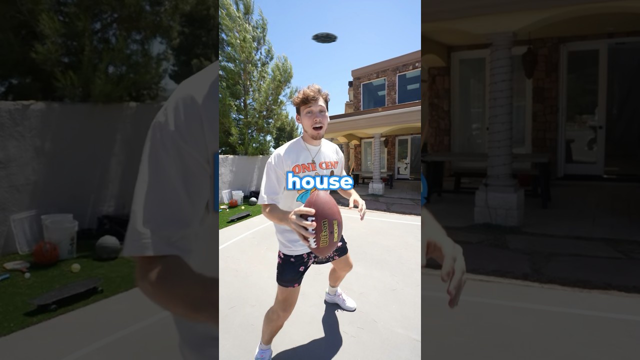 Over the House Football Catch!