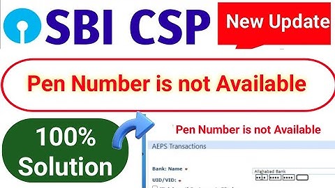 SBI CSP !! Pan Number Is Not Available !! यह Error क्यों आते हैं और इसका समाधान क्या है  !!