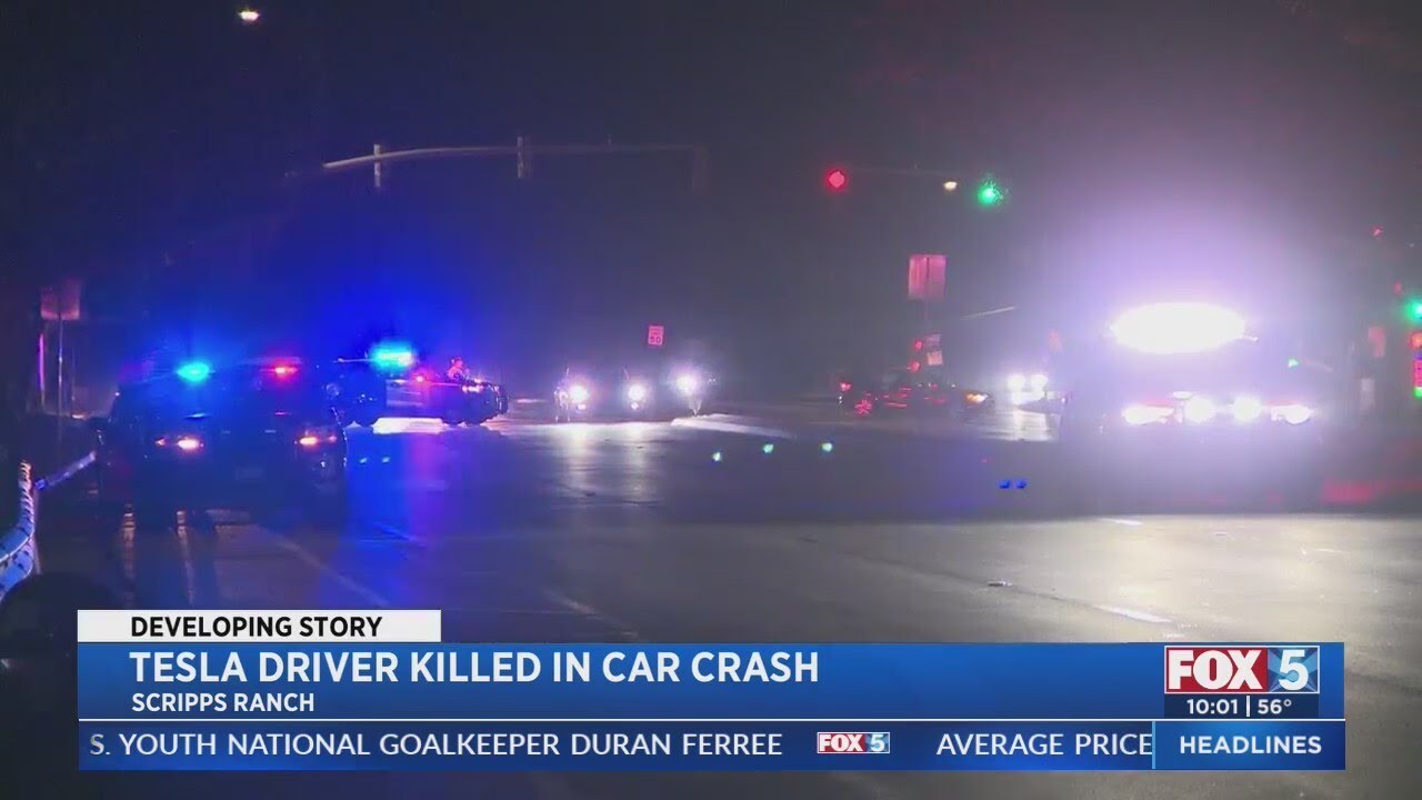 Tesla Driver Killed In Car Crash - YouTube