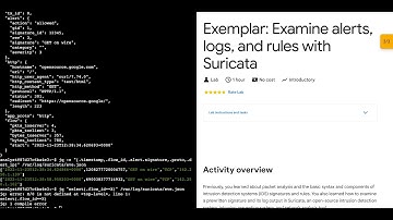 Exemplar: Examine alerts, logs, and rules with Suricata || #qwiklabs #coursera  [With Explanation🗣️]