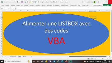 Alimenter une LISTBOX avec des codes VBA