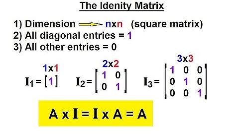 PreCalculus - Matrices & Matrix Applications (19 of 33) What is an Identity  Matrix?