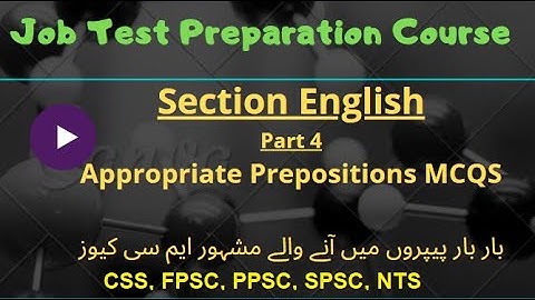 PPSC, FPSC, SPSC, NTS test Preparation mcqs||Preposition||Important Preposition for Competitive Exam