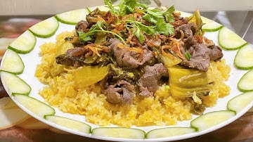 CƠM RANG DƯA BÒ đầy hấp dẫn ngon tuyệt vời của người Hà Nội