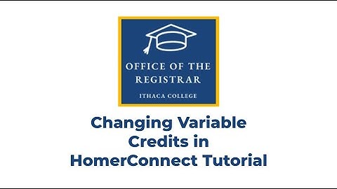 Changing Variable Credits in HomerConnect